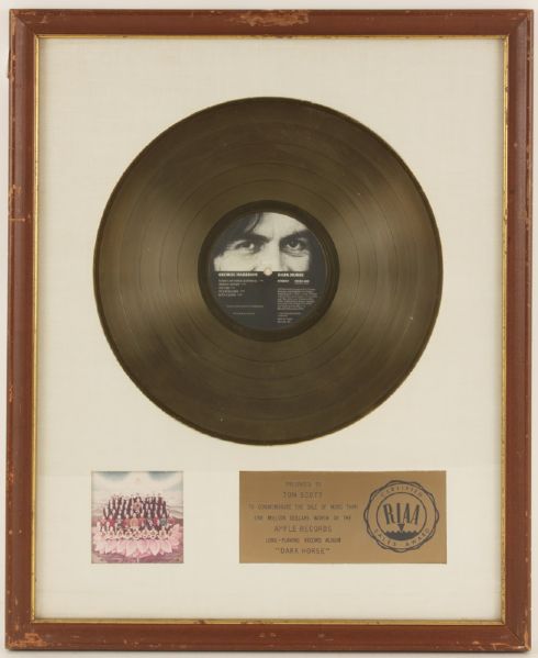 George Harrison "Dark Horse" Gold RIAA Award