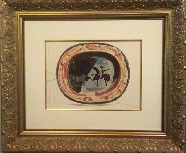 Pablo Picasso Signed Original 1949 "Pablo Picasso in Vallauris" Lithograph