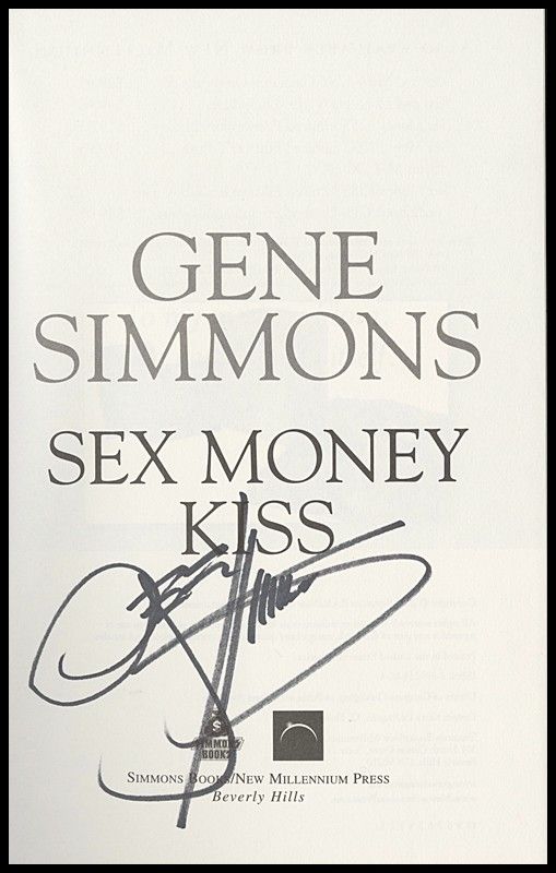 Lot Detail Gene Simmons Signed Sex Money Kiss Book