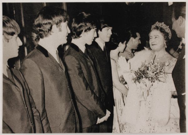 The Beatles and Queen Elizabeth II Original Photograph