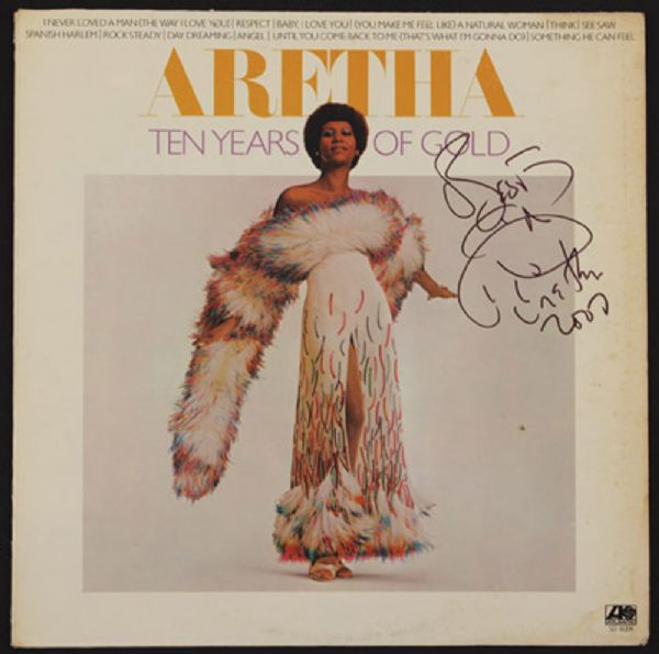 Aretha Franklin Signed "Ten Years of Gold" Album