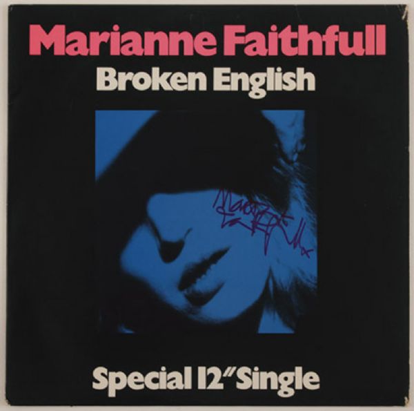 Marianne Faithful Signed "Broken English" 12 Single Album