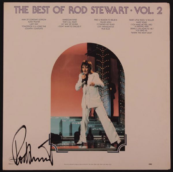 Rod Stewart Signed "The Best of Rod Stewart Vol. 2" Album