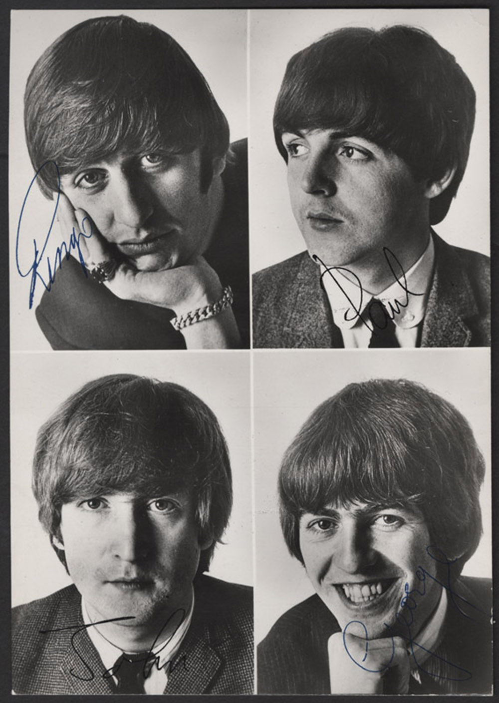 Lot Detail The Beatles Fan Club Original Photo Card Us