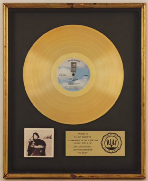 Joni Mitchell "Hejira" Gold Album Award