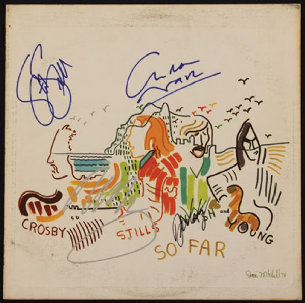 Crosby, Stills, Nash  & Young Signed "So Far" Album