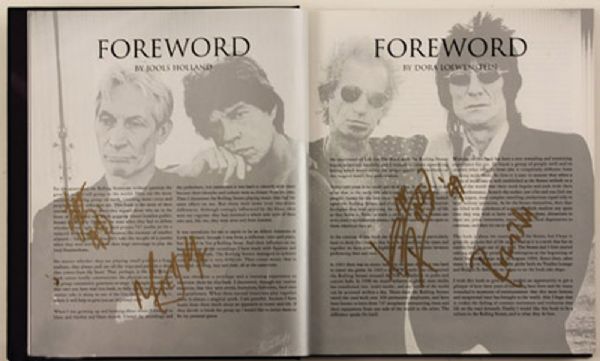 The Rolling Stones Signed "A Life On The Road" Book