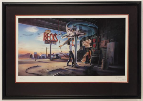 Jeff Becks "Guitar Shop" Limited Edition Lithograph Signed by Artist 