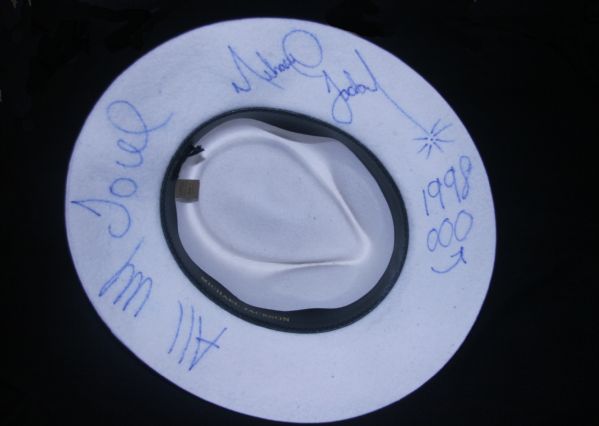 Michael Jackson Twice Signed Worn Smooth Criminal Fedora