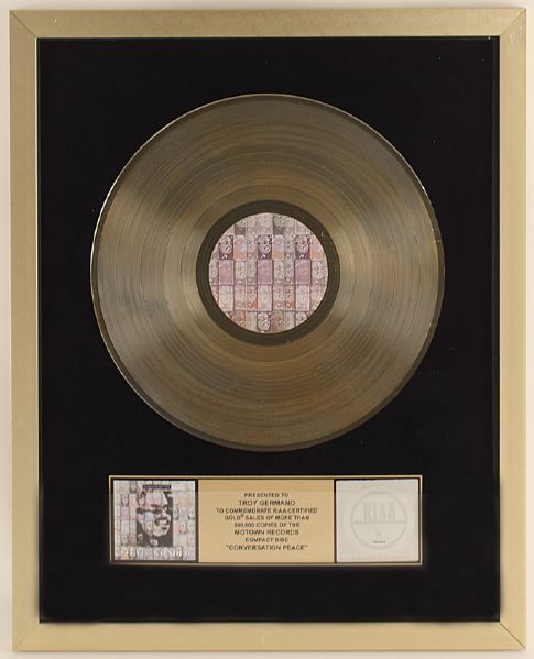 Stevie Wonder "Conversation Peace" Gold RIAA Award