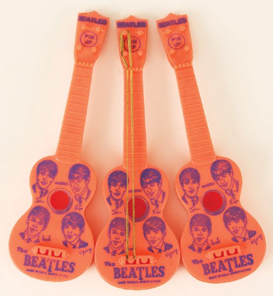 Beatles Pin Up Plastic Toy Guitar Brooches