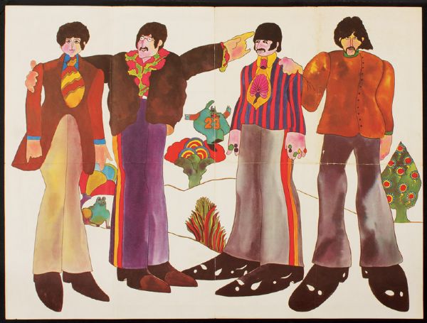 Beatles Original  "Yellow Submarine" Gimbels Department Store Poster