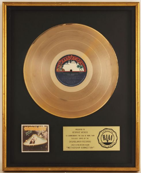 Parliament "Mothership Connection" RIAA Certified Gold Album Award