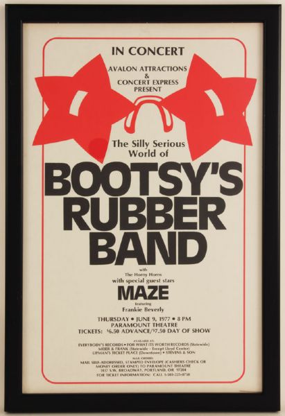 Bootsys Rubber Band Original Concert Poster 