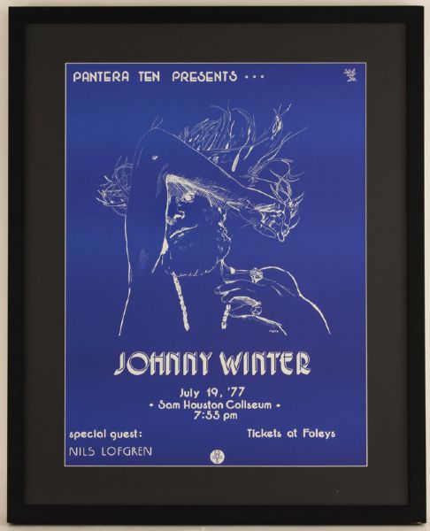 Johnny Winter Original Concert Poster