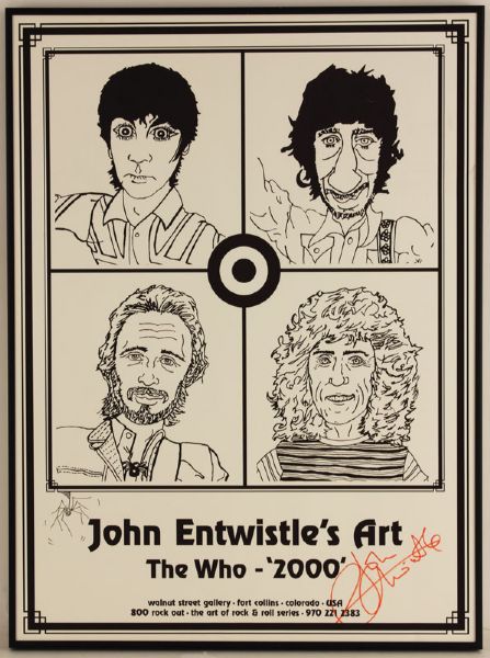 John Entwistle Signed Art Show Poster 