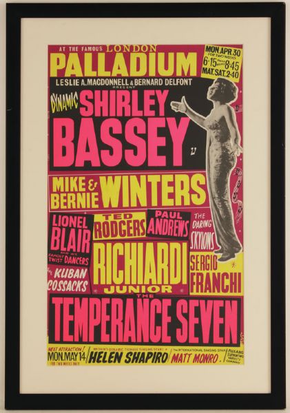 Shirley Bassey Original Concert Poster 