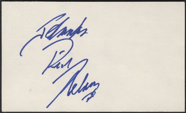 Rick Nelson Signature and Photograph