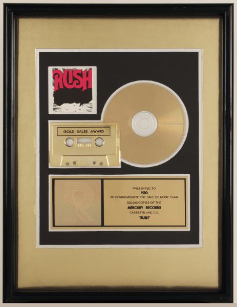 "Rush" RIAA Gold Award