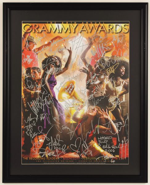 48th  Annual Grammy Awards Signed Poster