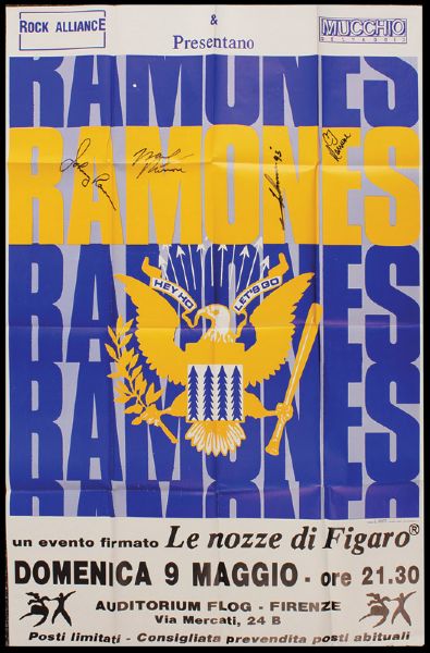 The Ramones Signed Concert Poster 