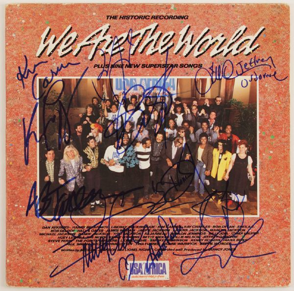 We Are The World Performers Signed Album