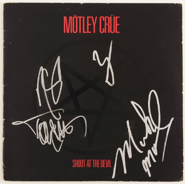 Motley Crue signed "Shout At The Devil" Album