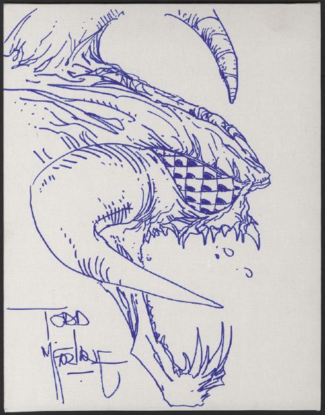 Todd McFarlane Hand Drawn and Signed Sketch