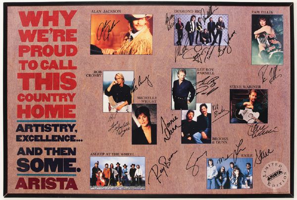 Country Performers Signed Poster