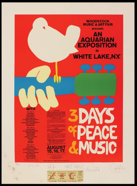 Woodstock Signed Limited Edition "Dove" Poster