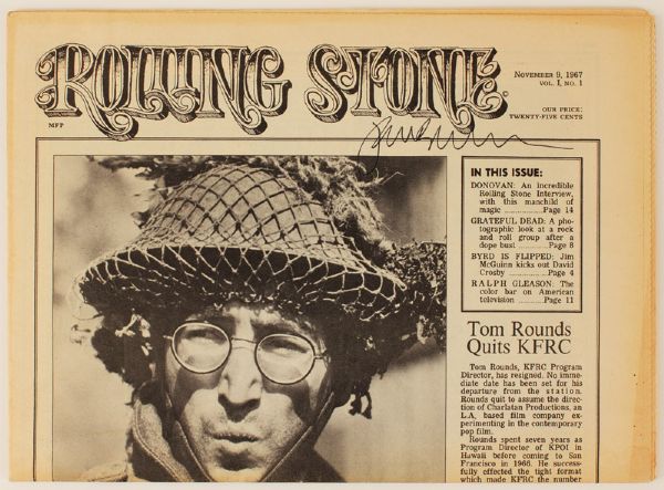 Jann Wenner Signed Rolling Stone First Issue