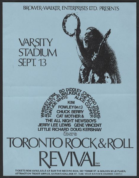 The Doors 1969 Toronto Rock & Roll Revival Original Flyer