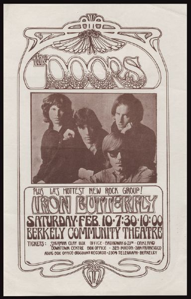 The Doors Original 1968 Handbill 