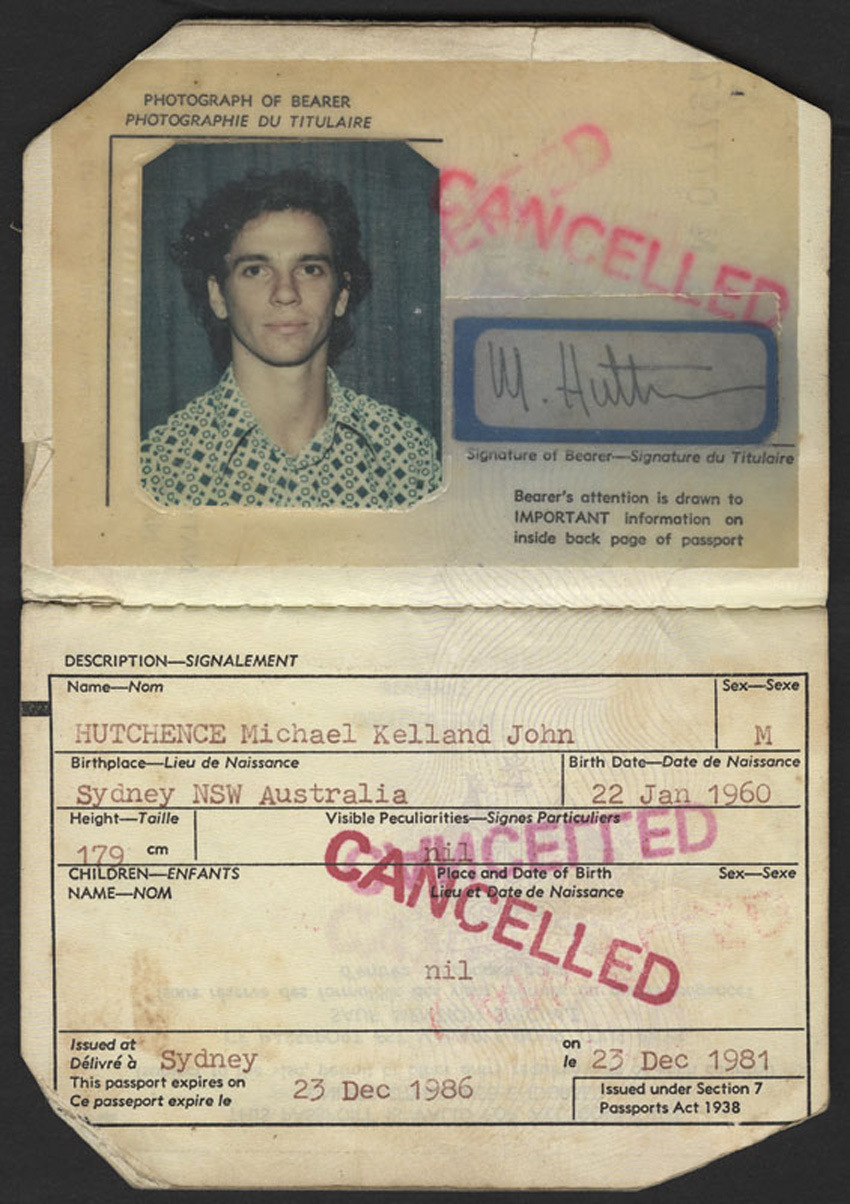 Lot Detail - Michael Hutchence Original Signed Passport