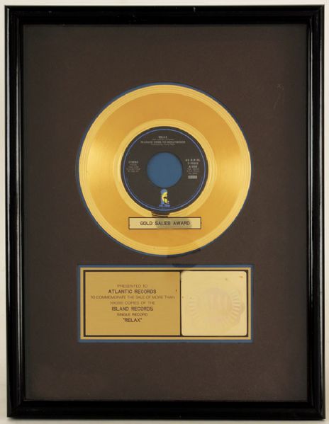 Frankie Goes To Hollywood "Relax" RIAA Gold Record Award