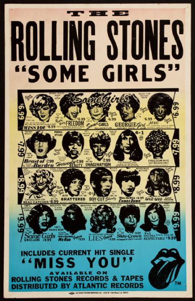 Rolling Stones "Some Girls" Original Poster