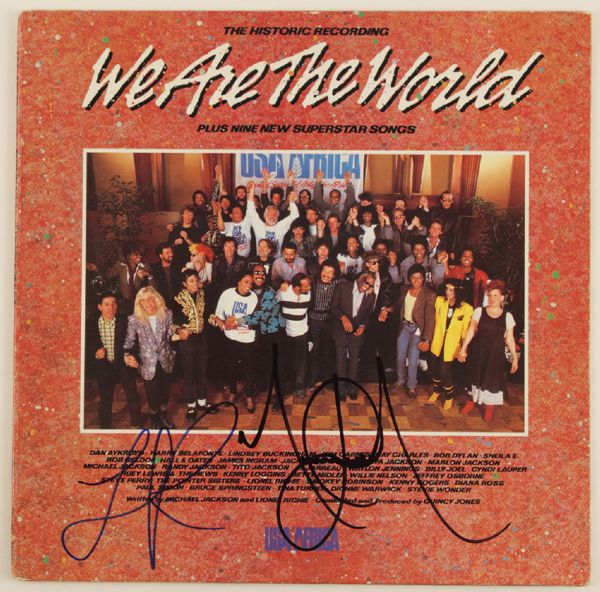 Michael Jackson & Lionel Richie Signed "We Are The World" Album