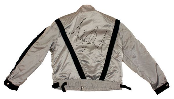 Michael Jackson Signed "Thriller" Silver Jacket