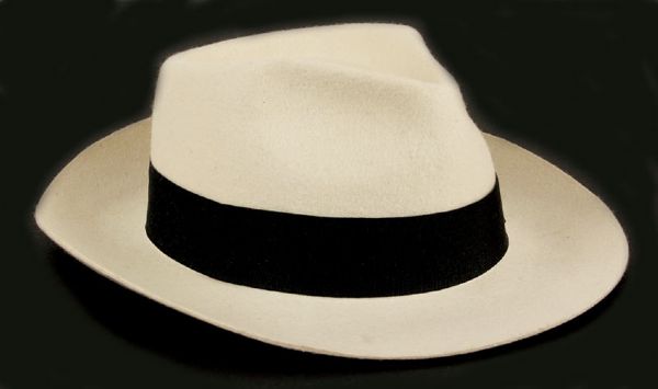 Michael Jackson "Smooth Criminal" Bad Tour Stage Worn White Fedora 