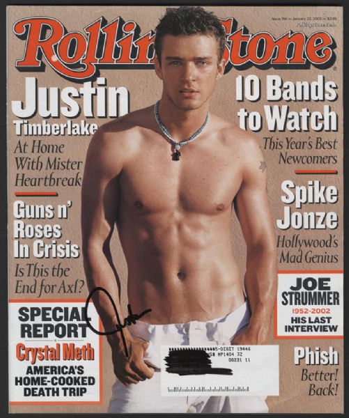 Justin Timberlake Signed "Rolling Stone" Magazine