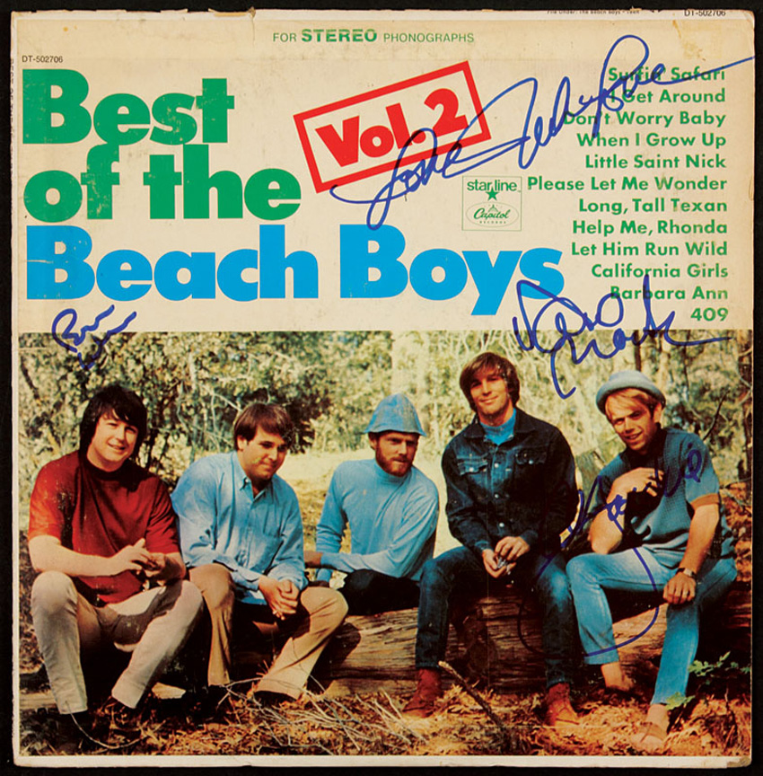 Lot Detail - Beach Boys Signed Best of the Beach Boys Vol. 2 Album