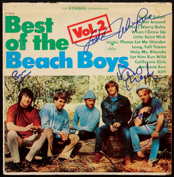 Beach Boys Signed Best of the Beach Boys Vol. 2 Album 