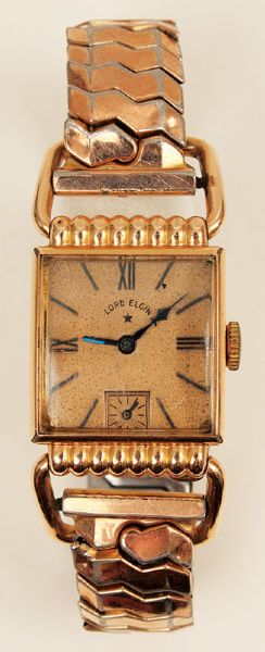 Elvis Presley Owned and Worn Lord Elgin 14kt Gold Filled Wrist Watch