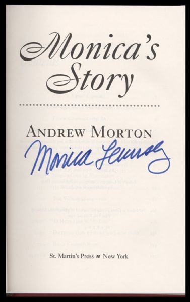 Monica Lewinsky Signed Biography 