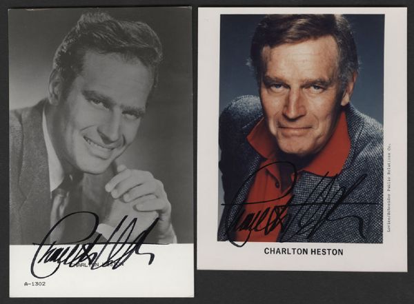 Charlton Heston Signed Photographs