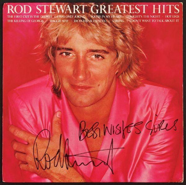 Rod Stewart Signed "Greatest Hits" Album