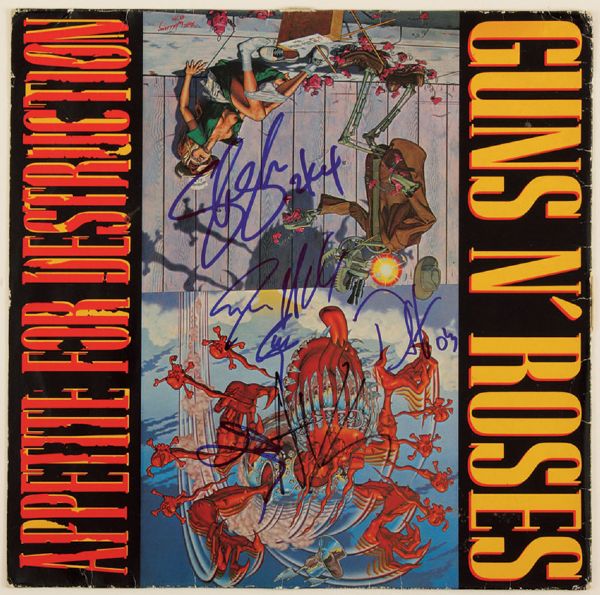 Guns N Roses Signed  "Appetite For Destruction" Cover