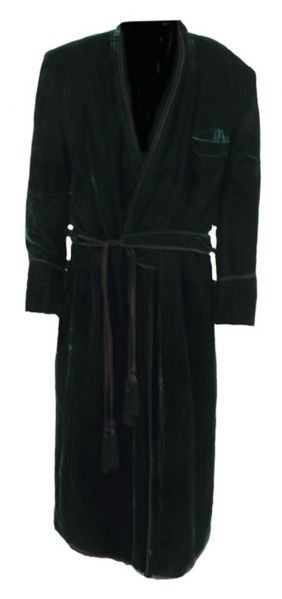 Hugh Hefner Worn Andre Van Pier Custom Made Green Velvet Robe