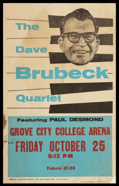 Dave Brubeck Original Concert Poster