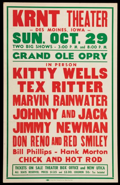 Grand Ole Opry Original Concert Poster